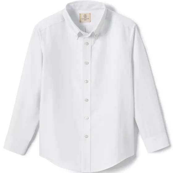 School Uniform Boys Long Sleeve Solid Oxford Dress Shirt - primary