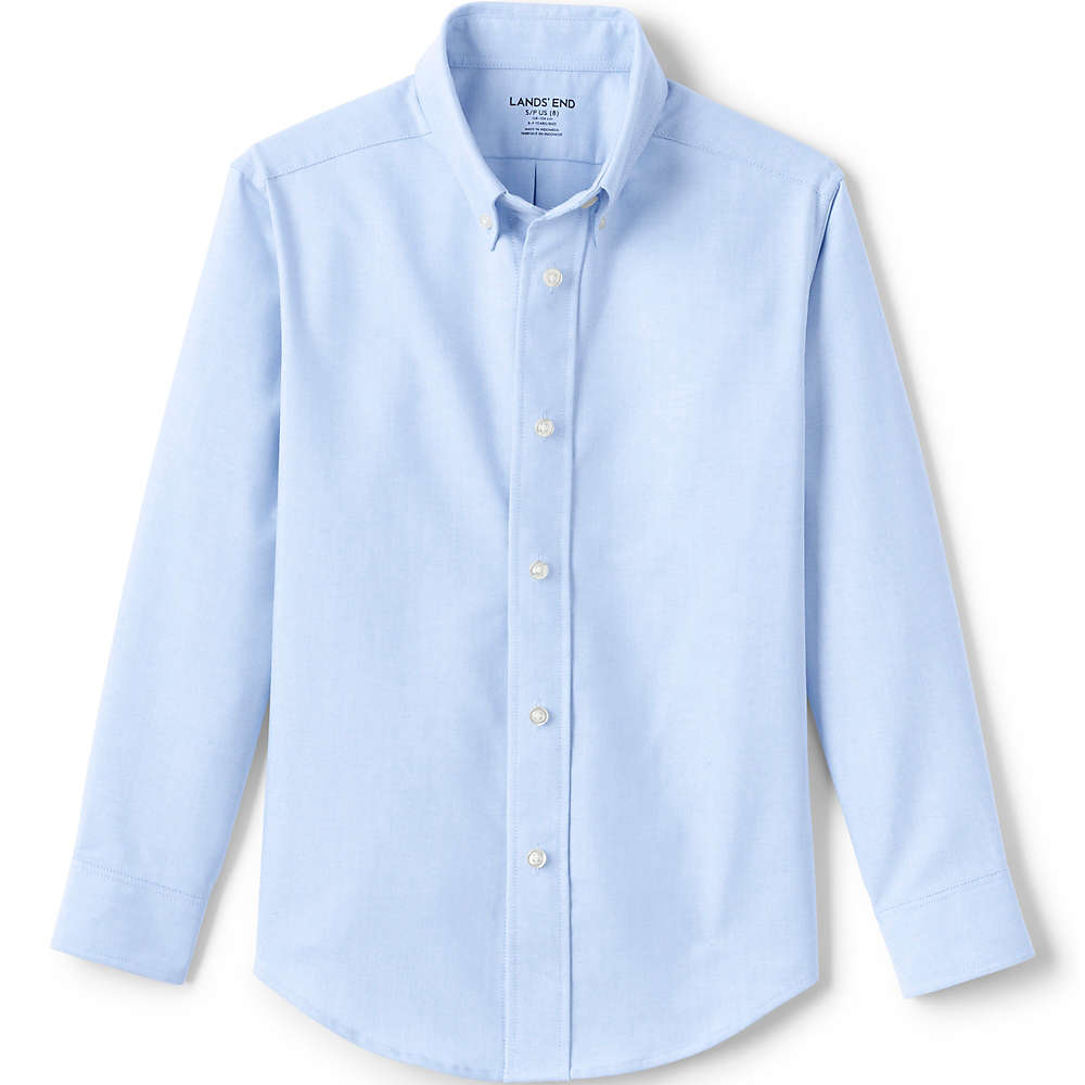 Fashion Formal Shirts Long Sleeve Shirts Lands’ End Lands\u2019 End Long Sleeve Shirt blue business style 