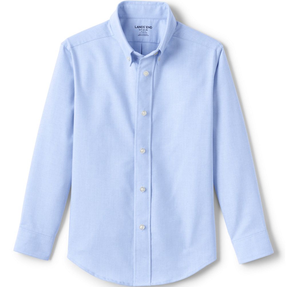 Boys Long Sleeve Colorblock Oxford Button Up Shirt - Spring