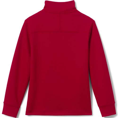 Lands' End Women's Fleece Quarter Zip Pullover - Medium - Rich Red