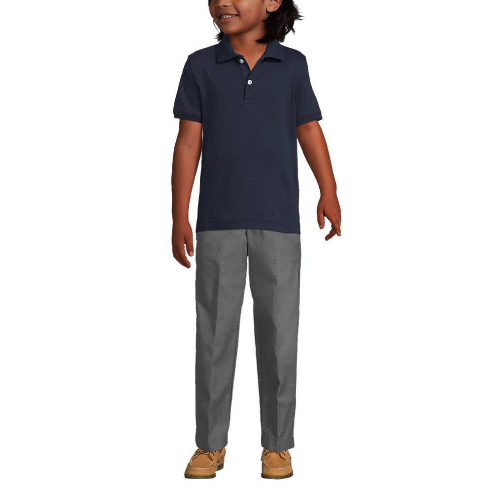 Kids Short Sleeve Tailored Fit Interlock Polo Shirt | Lands\' End