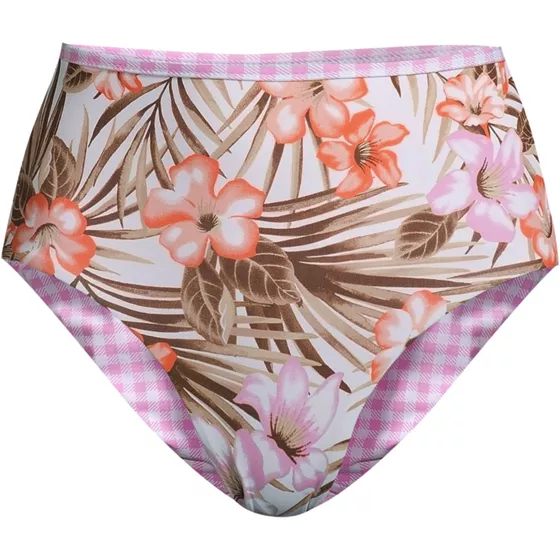 Women's Chlorine Resistant Reversible High Waisted Bikini Bottoms - primary