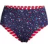 Women's Chlorine Resistant Reversible High Waisted Bikini Bottoms, Front