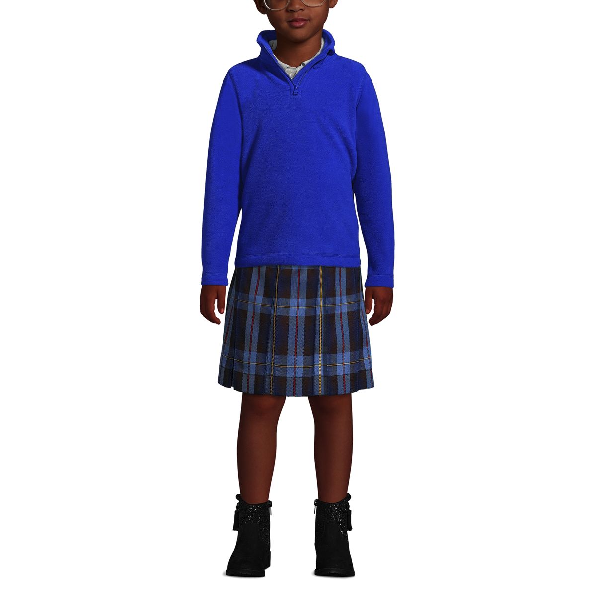 School Uniform Kids Lightweight Fleece Quarter Zip Pullover