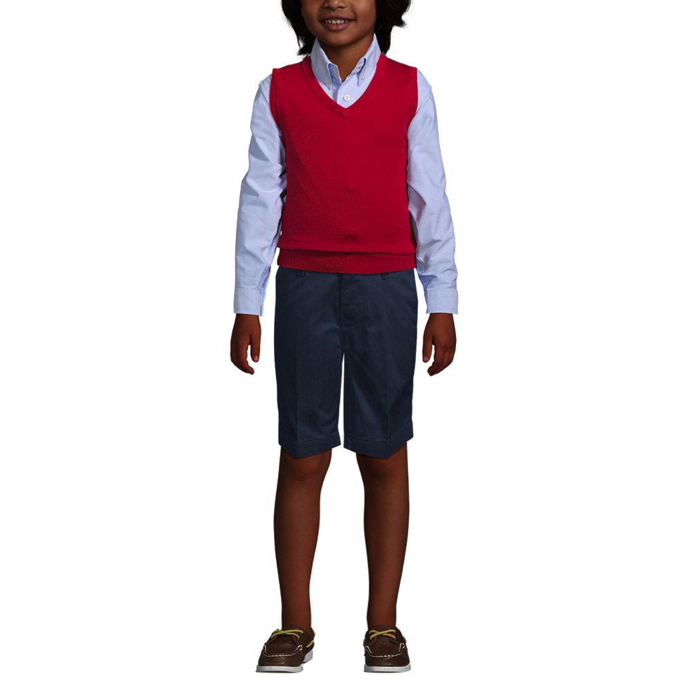 School Uniform Kids Cotton Modal Fine Gauge Sweater Vest