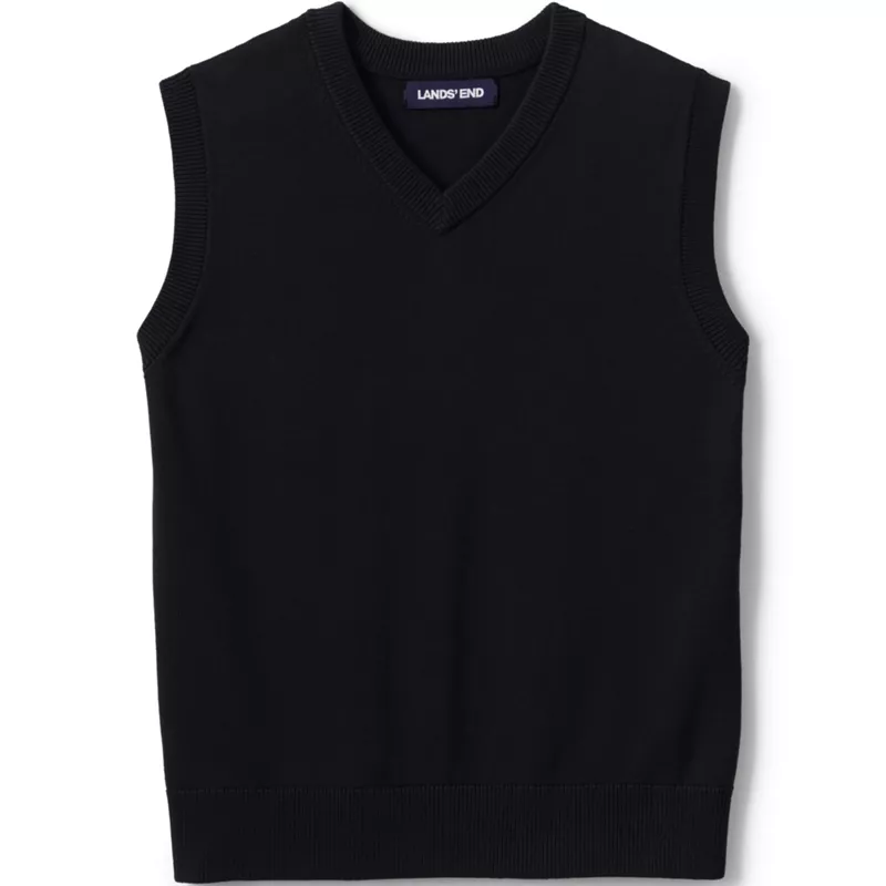 Kids Cotton Modal Fine Gauge Sweater Vest, Front