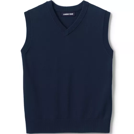 Kids Cotton Modal Fine Gauge Sweater Vest - primary