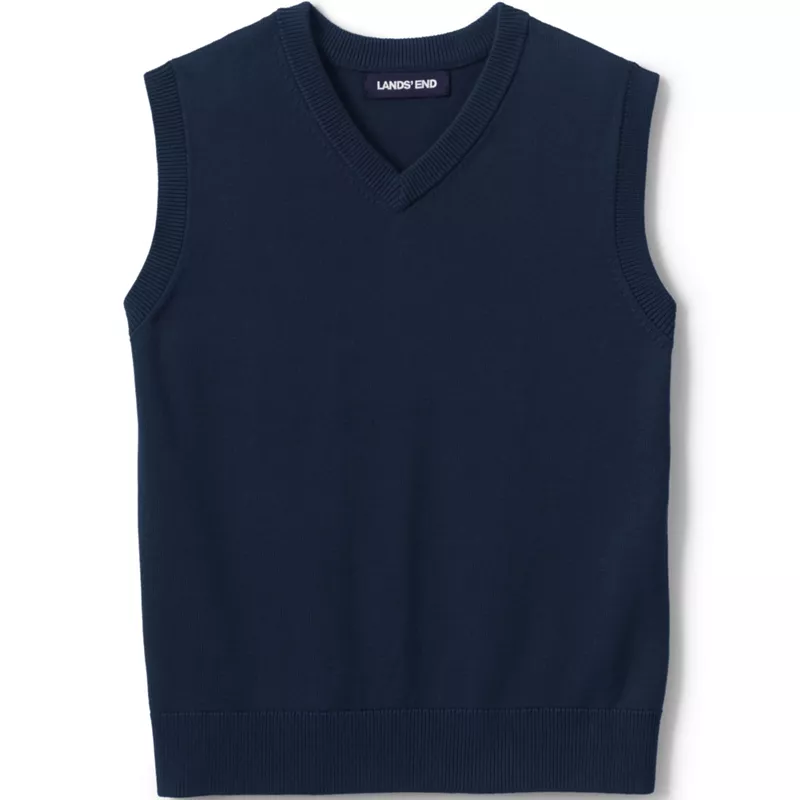 Kids Cotton Modal Fine Gauge Sweater Vest, Front