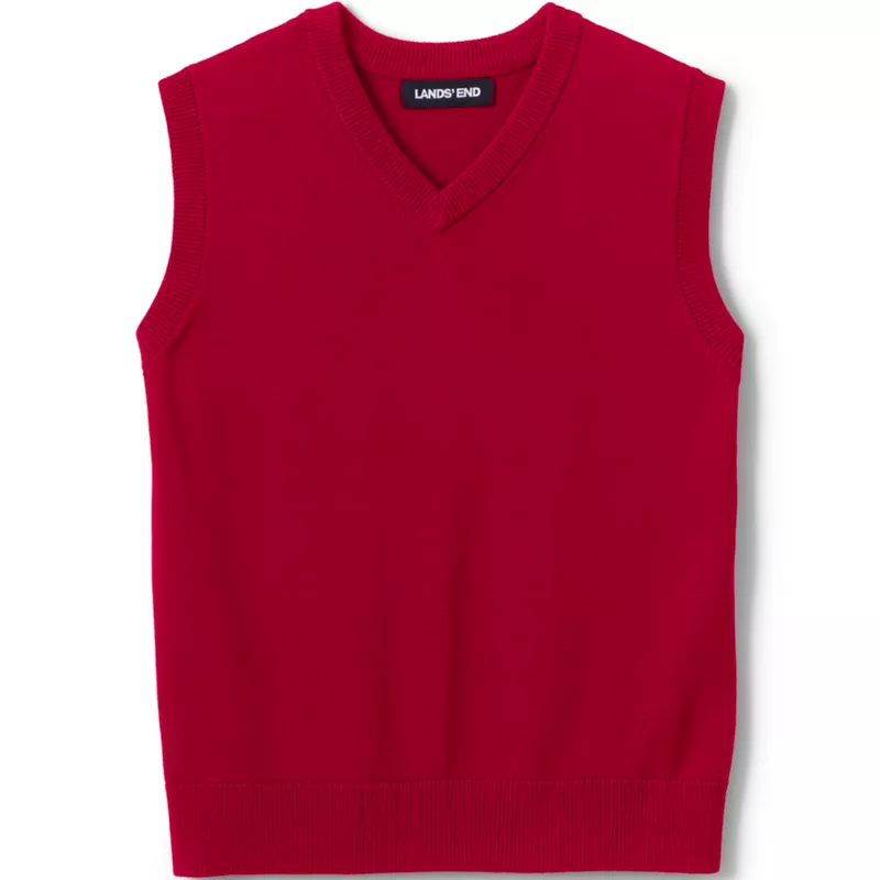 Kids Cotton Modal Fine Gauge Sweater Vest, Front