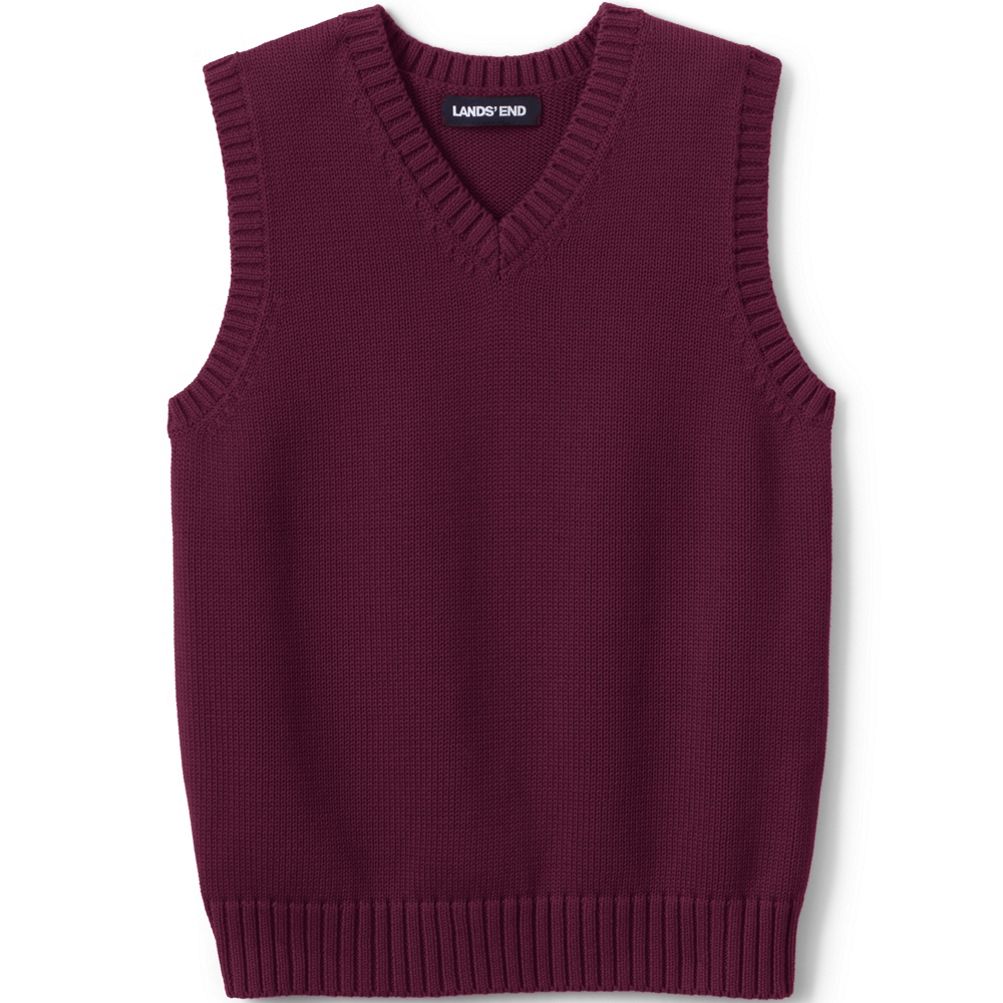 売れ筋商品|||ランズエンド ニット&セーター アウター レディース Women's School Uniform Cotton Modal Sweater Vest Maize School Uniform Young Women's Cotton Modal V-neck Sweater