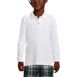 School Uniform Girls Long Sleeve Feminine Fit Mesh Polo Shirt, Front