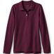 Girls Long Sleeve Feminine Fit Mesh Polo Shirt, Front