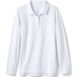 School Uniform Girls Long Sleeve Feminine Fit Mesh Polo Shirt, Front