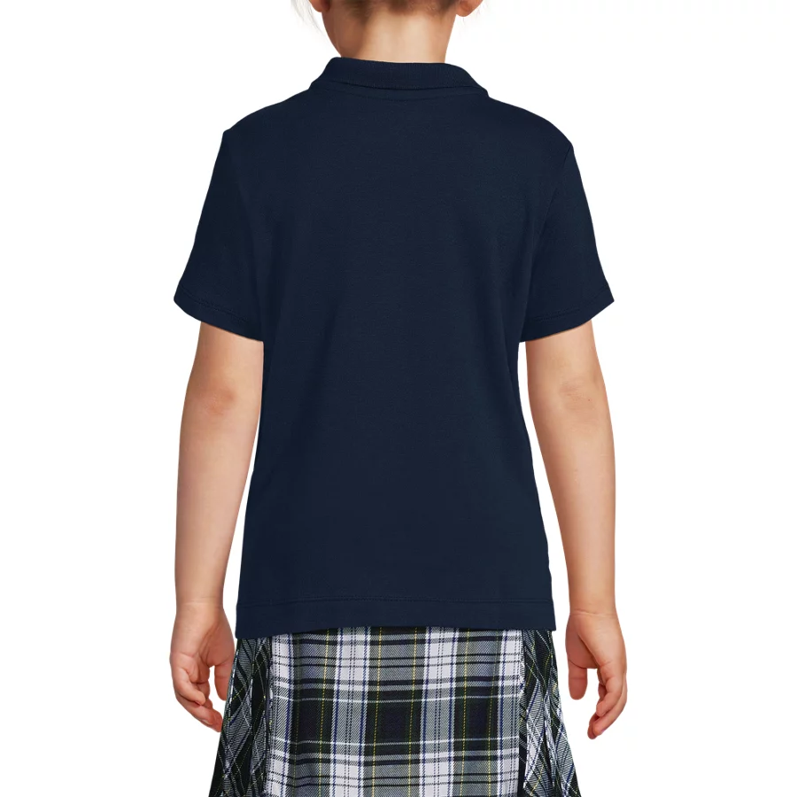 School Uniform Girls' Short Sleeve Feminine Fit Interlock Polo Shirt view 6