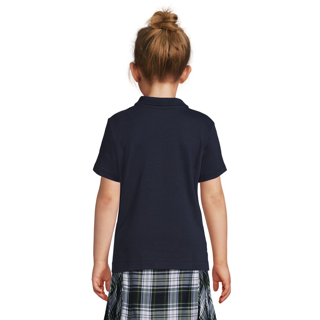 School Uniform Girls Short Sleeve Feminine Fit Interlock Polo Shirt