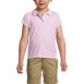 Girls Short Sleeve Feminine Fit Interlock Polo Shirt, Front