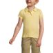 Girls Short Sleeve Feminine Fit Interlock Polo Shirt, Front