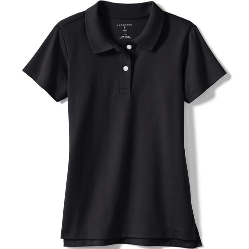 School Uniform Girls Short Sleeve Feminine Fit Interlock Polo Shirt