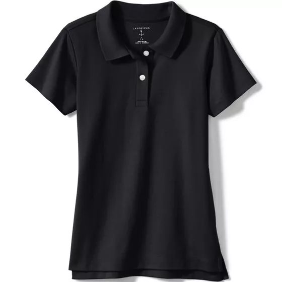 Girls Short Sleeve Feminine Fit Interlock Polo Shirt - primary