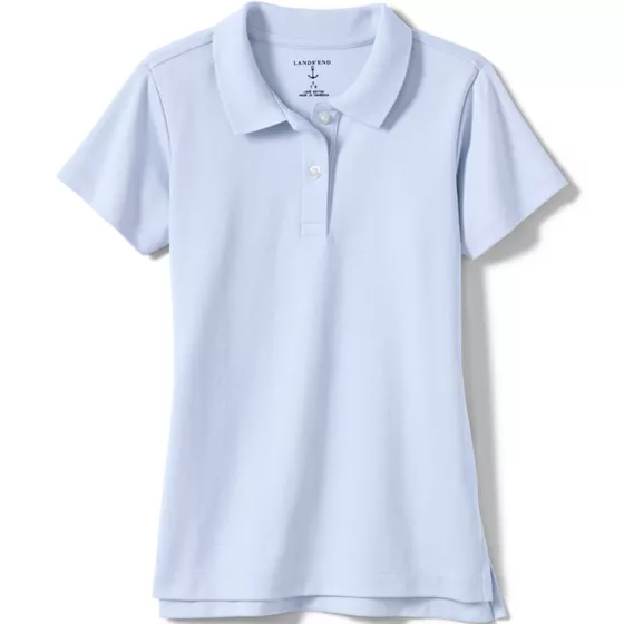 Girls Short Sleeve Feminine Fit Interlock Polo Shirt - primary