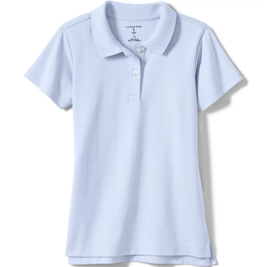 Girls' Short Sleeve Feminine Fit Interlock Polo Shirt view 2