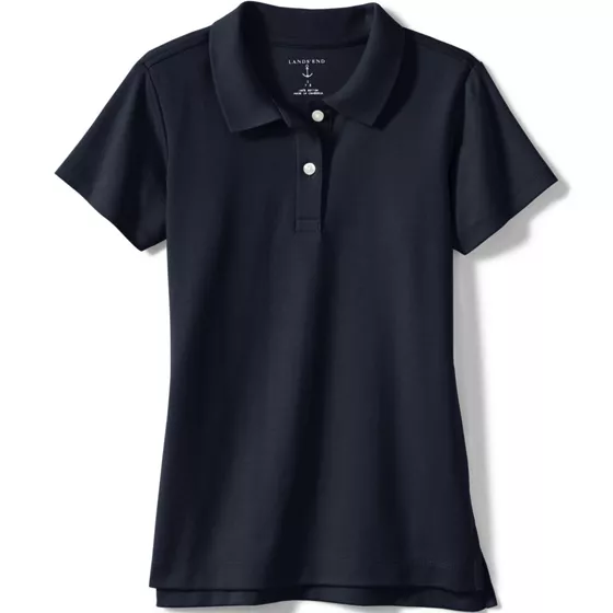 School Uniform Girls Short Sleeve Feminine Fit Interlock Polo Shirt - primary