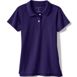 Girls Short Sleeve Feminine Fit Interlock Polo Shirt, Front