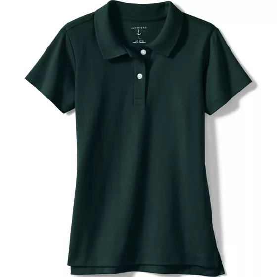 Girls Short Sleeve Feminine Fit Interlock Polo Shirt - primary