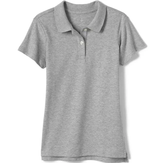 Girls Short Sleeve Feminine Fit Interlock Polo Shirt - primary