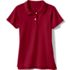 Girls Short Sleeve Feminine Fit Interlock Polo Shirt, Front