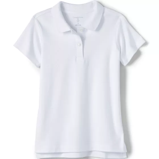 School Uniform Girls Short Sleeve Feminine Fit Interlock Polo Shirt - primary