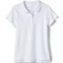 School Uniform Girls Short Sleeve Feminine Fit Interlock Polo Shirt, Front