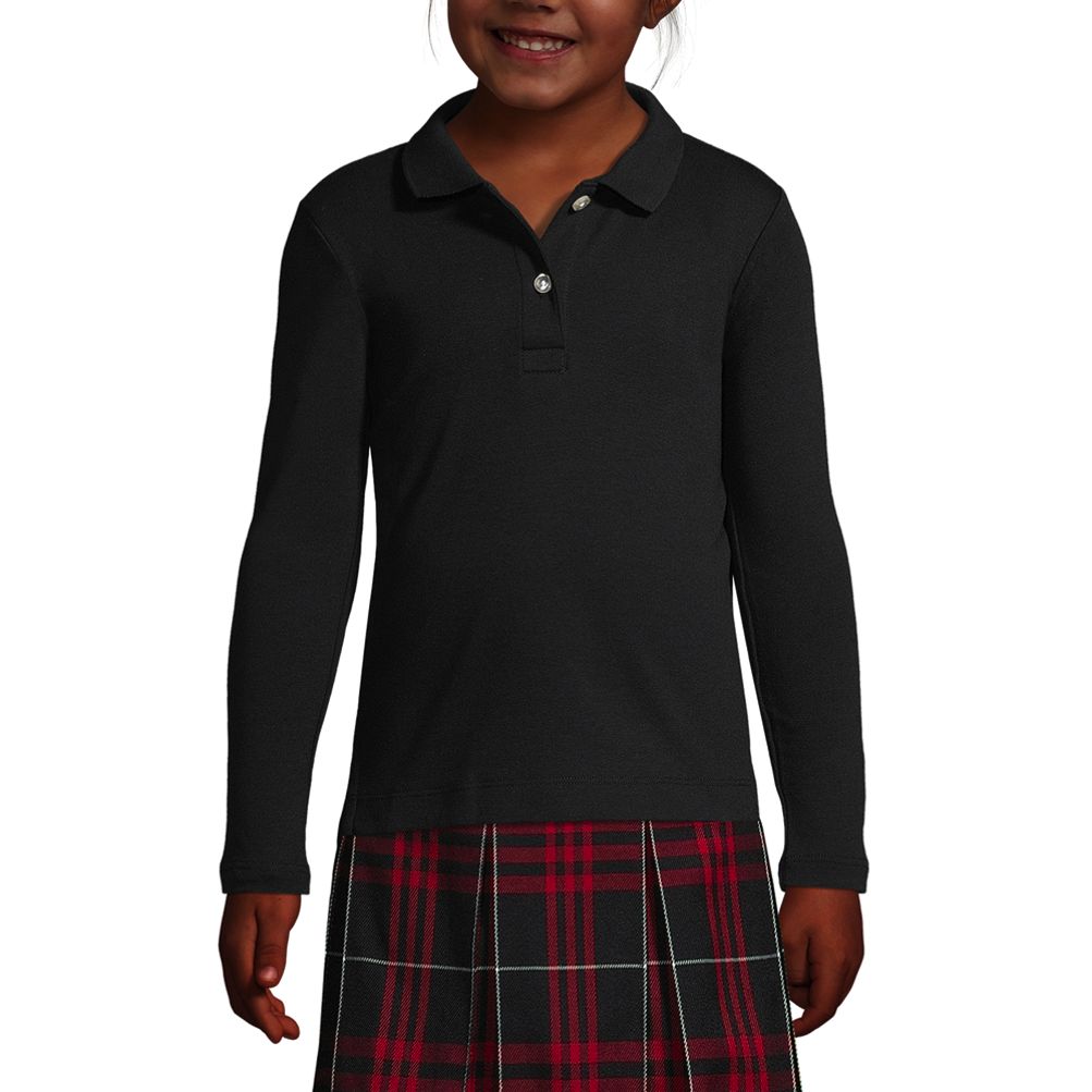 Girls long hotsell sleeve uniform polo