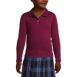 Girls Long Sleeve Feminine Fit Interlock Polo Shirt, Front