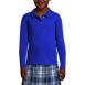 School Uniform Girls Long Sleeve Feminine Fit Interlock Polo Shirt, Front