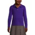 School Uniform Girls Long Sleeve Feminine Fit Interlock Polo Shirt, Front
