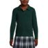 Girls Long Sleeve Feminine Fit Interlock Polo Shirt, Front