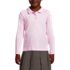 School Uniform Girls Long Sleeve Feminine Fit Interlock Polo Shirt, Front