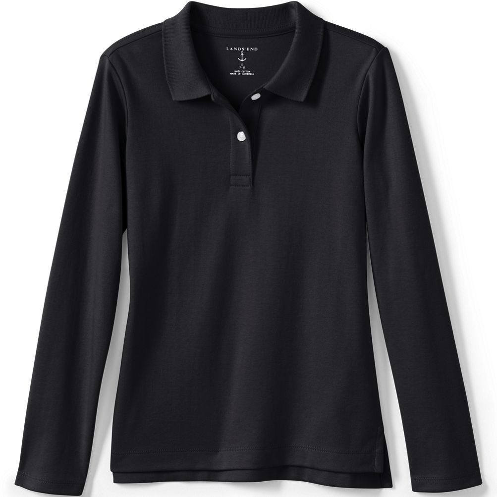 Lands end women's sales long sleeve polo shirts