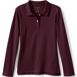 Girls Long Sleeve Feminine Fit Interlock Polo Shirt, Front