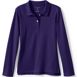 Girls Long Sleeve Feminine Fit Interlock Polo Shirt, Front