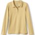 School Uniform Girls Long Sleeve Feminine Fit Interlock Polo Shirt, Front