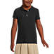 Girls Short Sleeve Feminine Fit Mesh Polo Shirt, Front