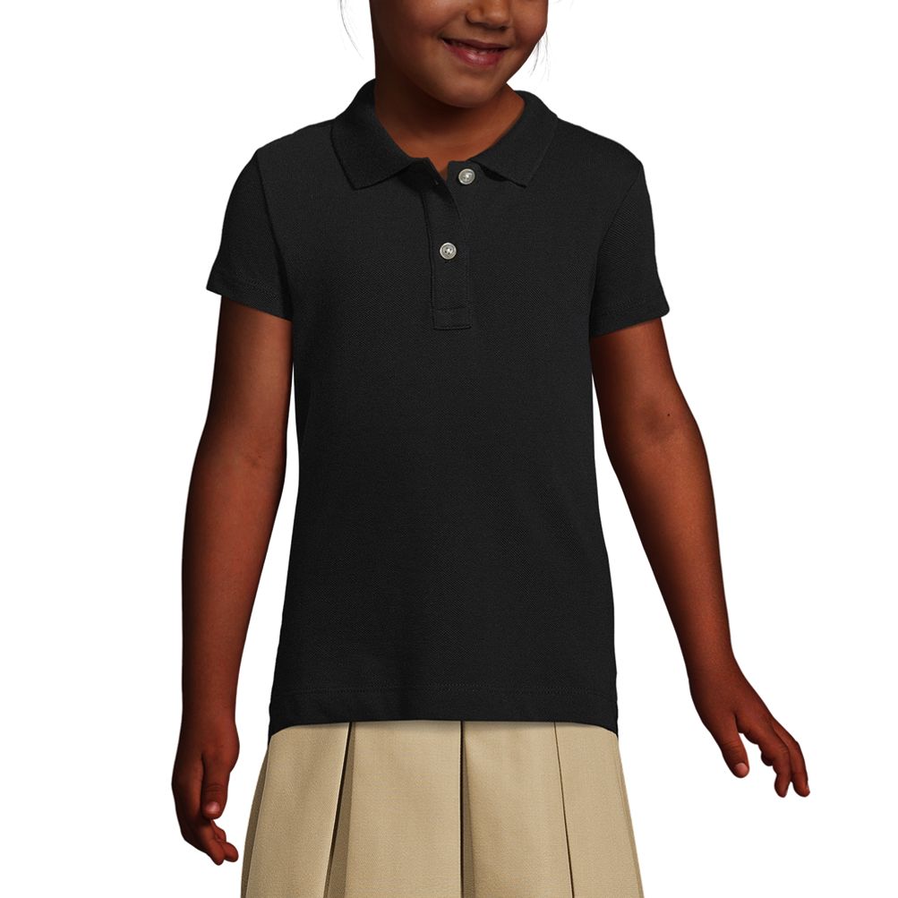 Girls black polo clearance shirt