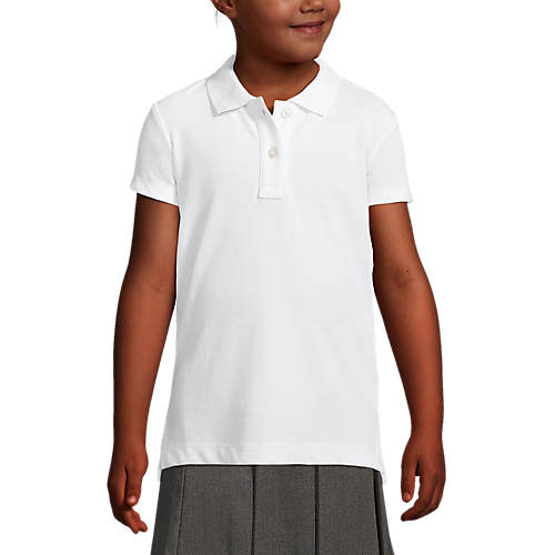 Girls Short Sleeve Feminine Fit Mesh Polo Shirt - Secondary