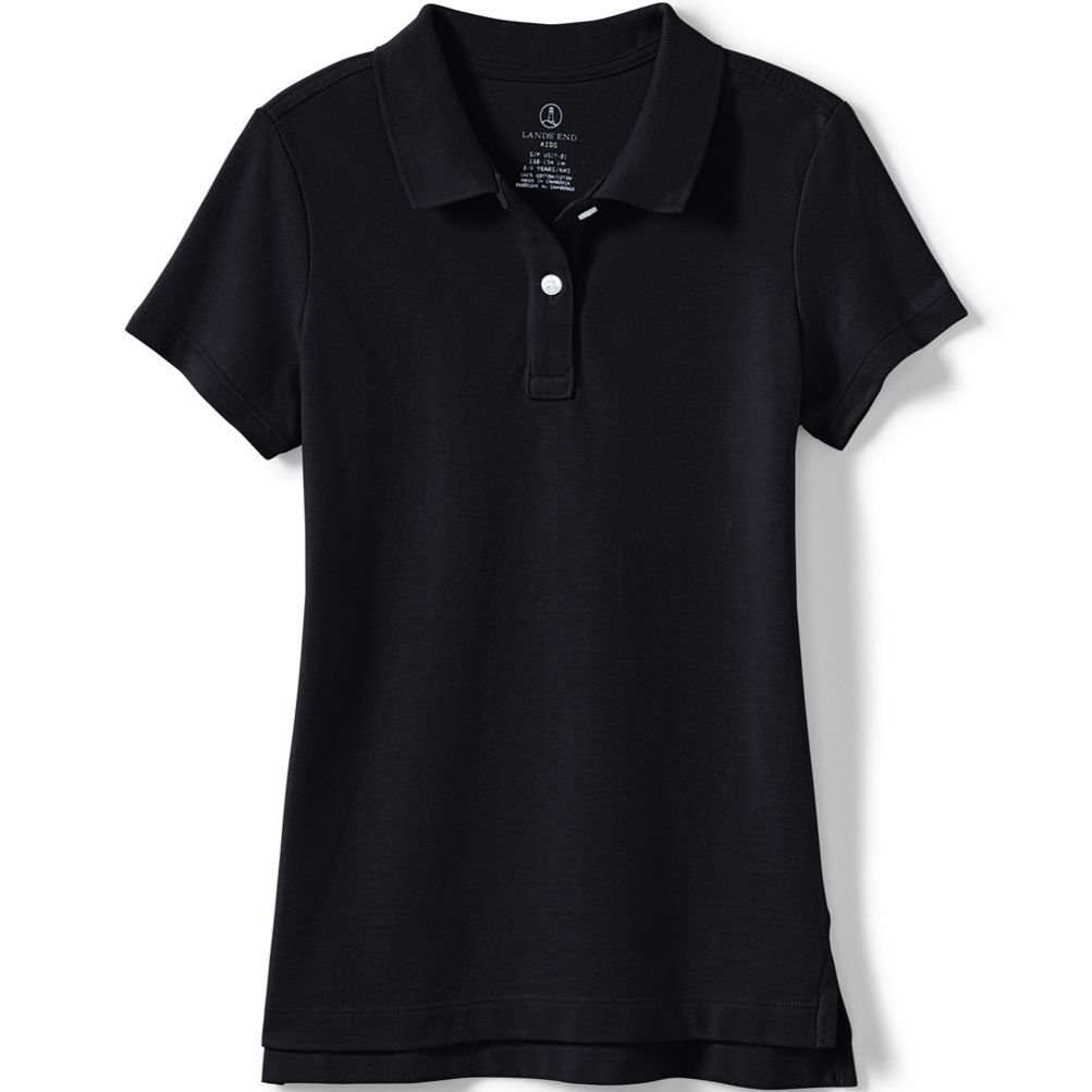 School Uniform Girls Short Sleeve Feminine Fit Mesh Polo Shirt