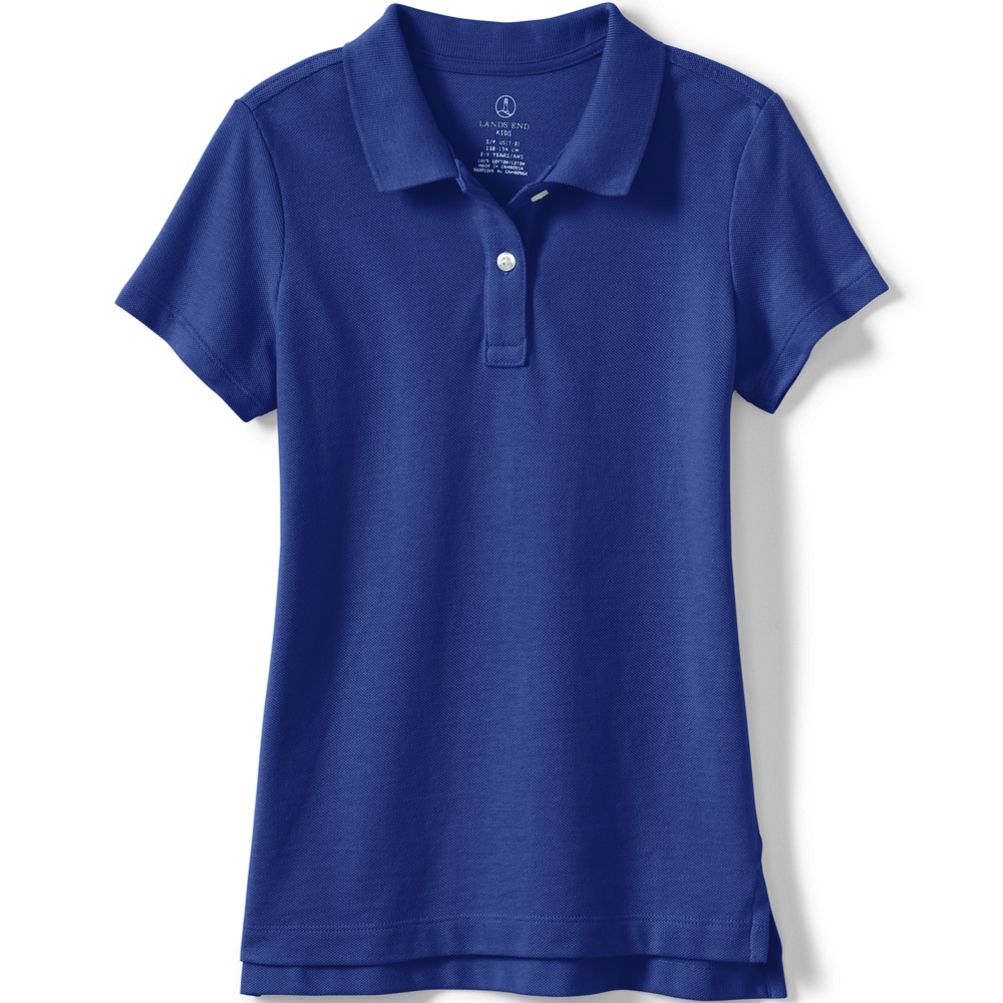 売れ筋商品|||ランズエンド カットソー トップス レディース Women's School Uniform Short Sleeve Mesh Polo Shirt Blue School Uniform Women's Short Sleeve Basic Mesh Polo Shirt