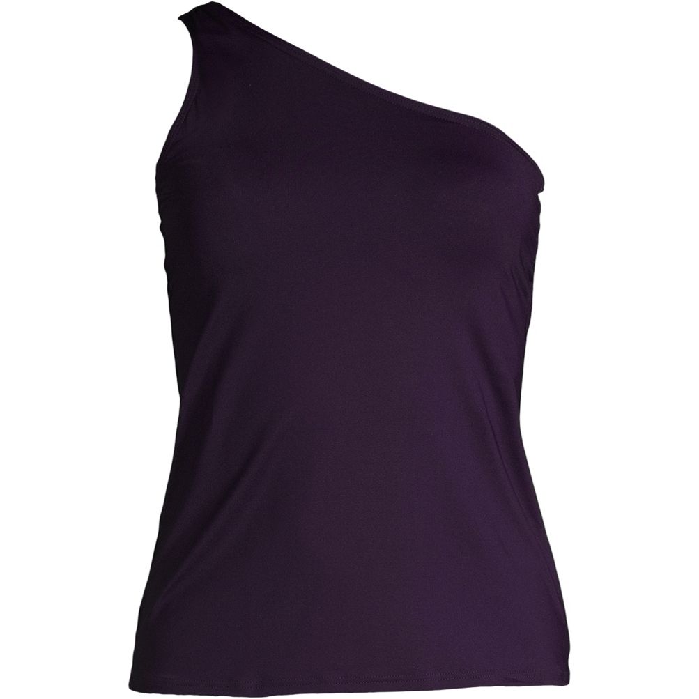 VIOLET HIGH NECK DRAPE TANKINI TOP