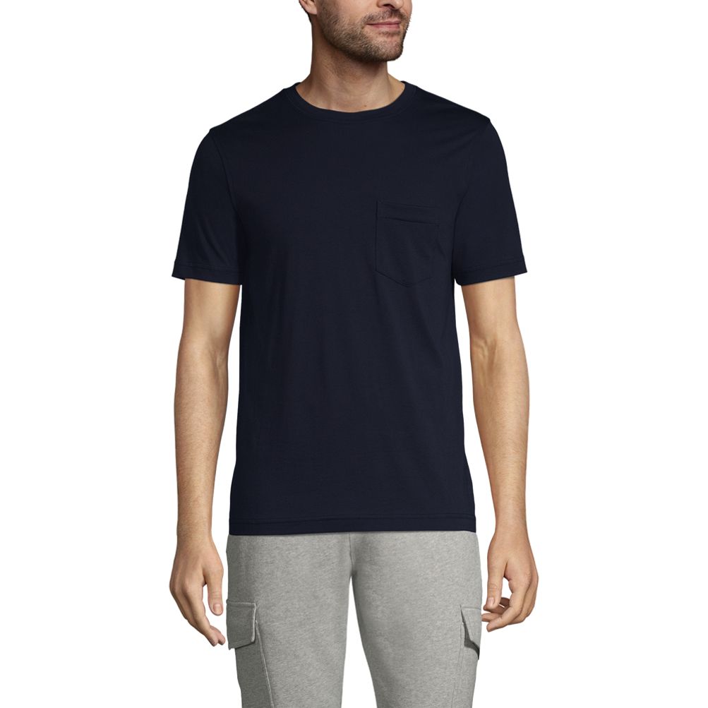 Men's Short Sleeve Supima Tee With Pocket | Lands' End