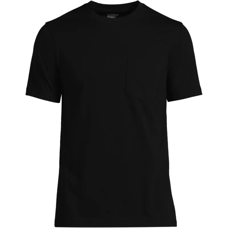 Men's Big and Tall Short Sleeve Cotton Supima Tee With Pocket, Front